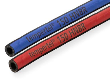 Tempertel® 150 HNBR (fluidtel), Knickfester, elastischer Druckschlauch bis max. 150 °C, zur Förderung von Kalt- und Heißwasser, temperierten Ölen oder heißer Druckluft.