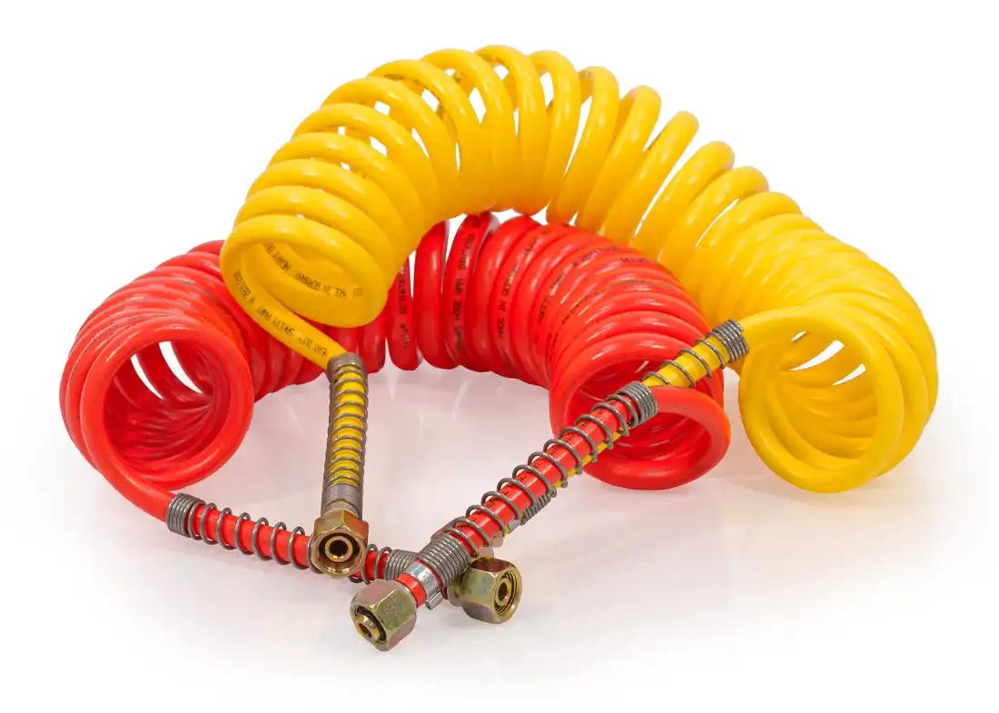 Bremsspirale nach DIN 74310, knick- und kältebruchfest, TÜV-zertifiziert, M18 x 1,5.